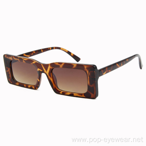 Retro Square Women Sunglasses Small Plastic Frame